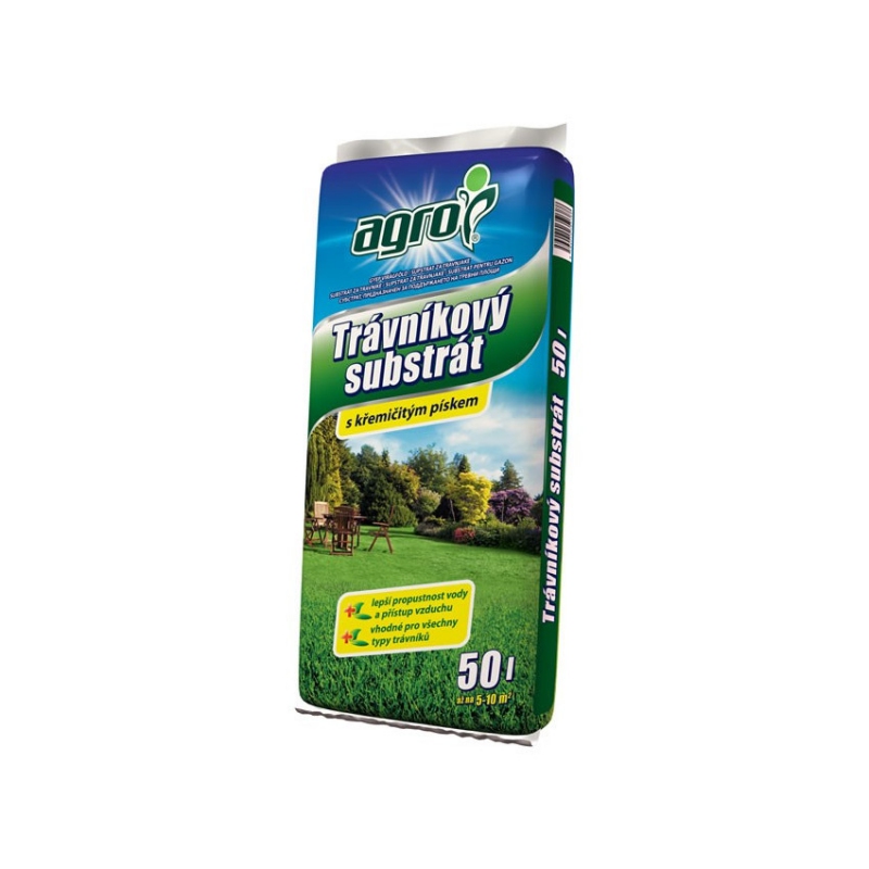 AGRO Substrát na trávnik 50l