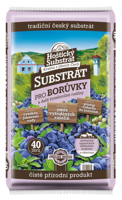 Hoštický Substrát na čučoriedky, kyslomilné 40l