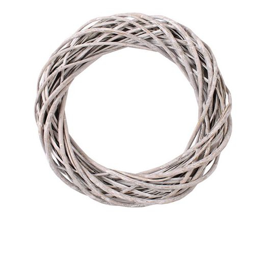 Prútený veniec šedý 40cm