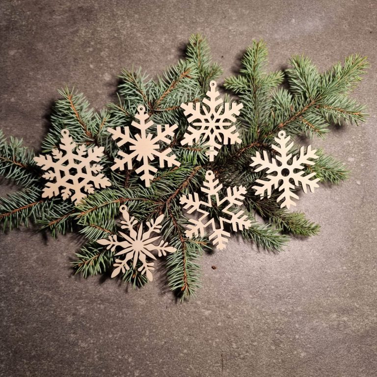 Set s vločkami - box s vianočnými ozdobami