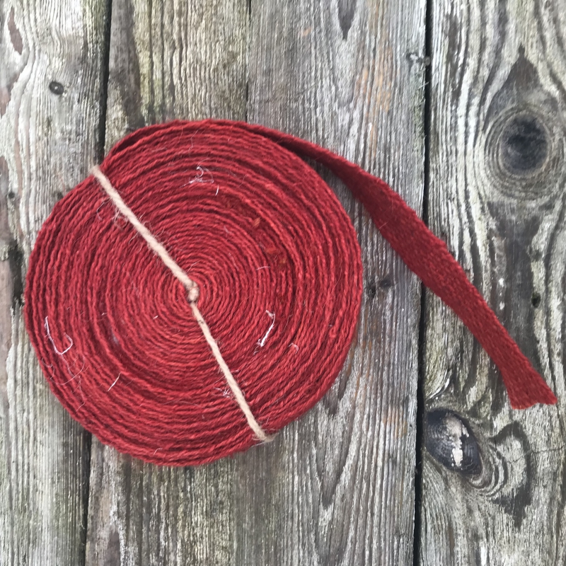 Jutová stuha červená 3cmx1m - metráž