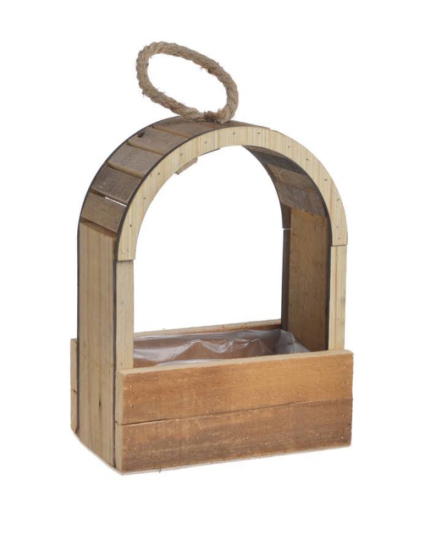 Drevená nádoba na zavesenie