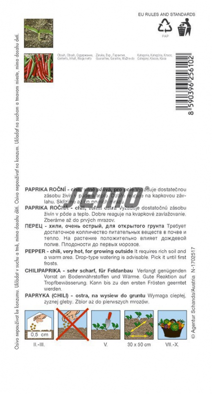 Semo Paprika ročná chilli ´Damián´