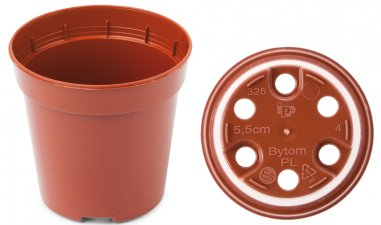 Kvetináč plastový gulatý terakota priemer 5,5cm