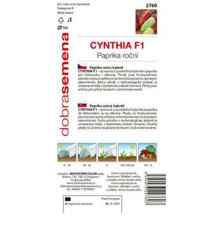 Dobrá semena Paprika ročná ´Cynthia F1´