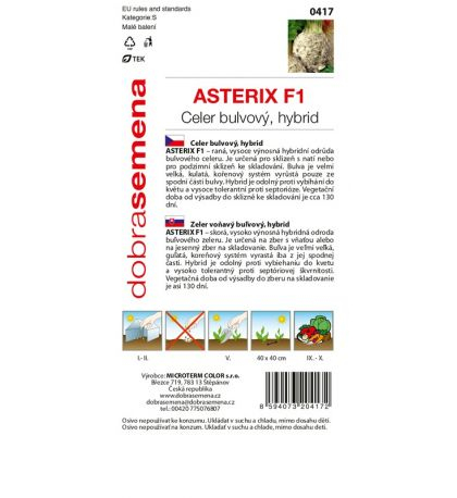 Dobrá semena Zeler buľvový ´Asterix F1´