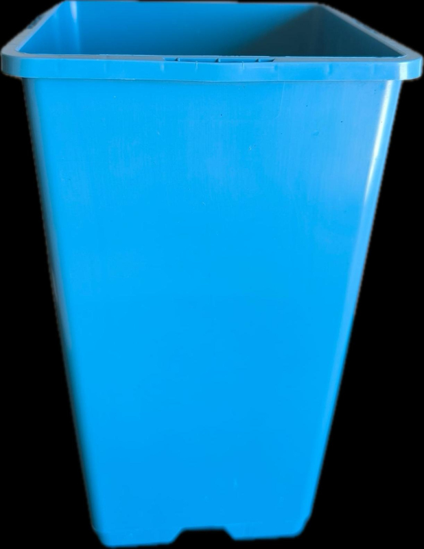 Kvetináč plastový vysoký štvorcový modrý 1,7l, 11 x 19 cm