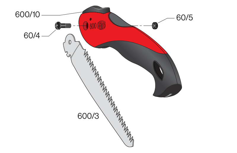 FELCO 600 Skladacia pílka