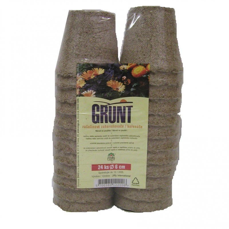 Grunt - Rašelinové zakoreňovače 24ks priemer 6cm