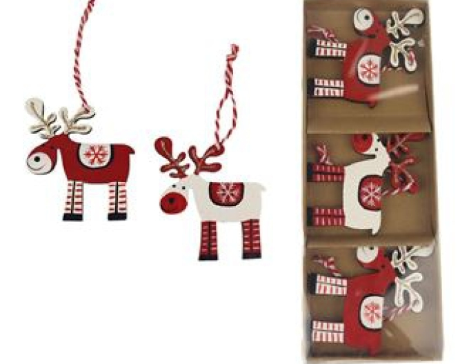 Sob drevený dekoračný na zavesenie 3ks