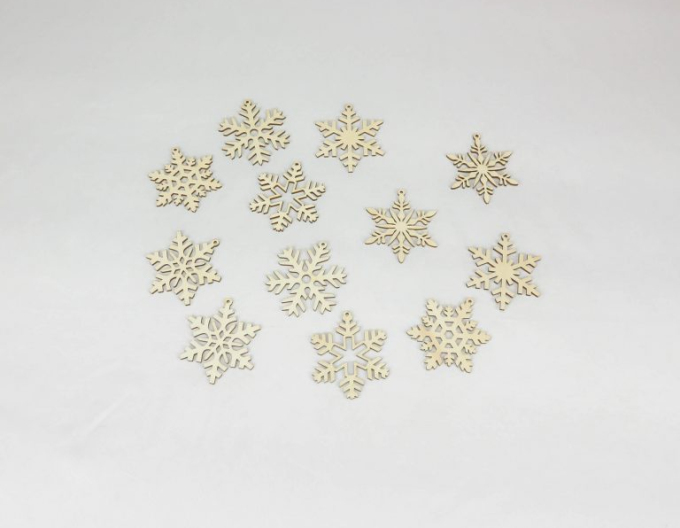 Set s vločkami - box s vianočnými ozdobami