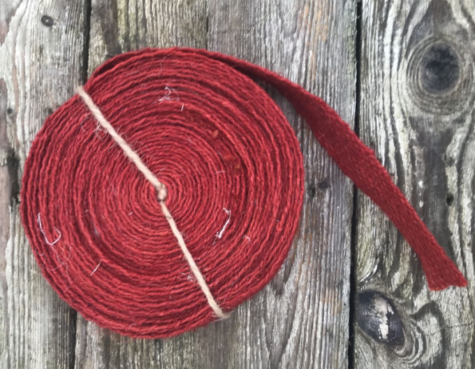 Jutová stuha červená 3cmx10m