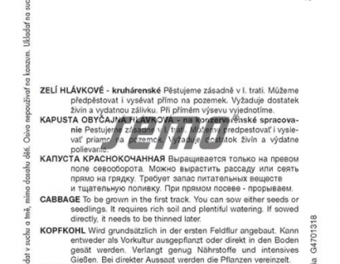 Semo Kapusta hlávková červená ´Kalibos´