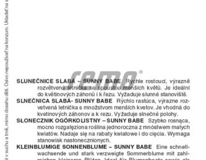 Semo Slnečnica slabá ´Sunny Babe´