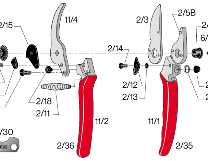 Felco 6/8 skrutka stredová