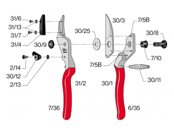 Felco 30/8 skrutka stredová