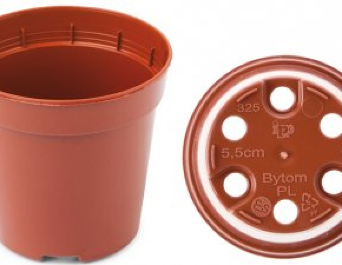 Kvetináč plastový gulatý terakota priemer 5,5cm